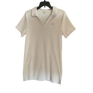 NWT Vans White Terry Polo Dress w/ Lavender Embroidery on Chest, Size Small